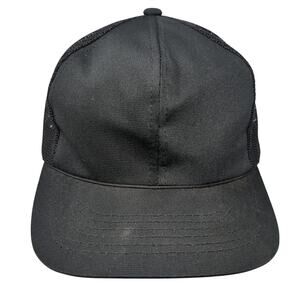 YoungAn Hat Snapback Trucker Hat Black One Size Lightweight Mesh Back Vintage